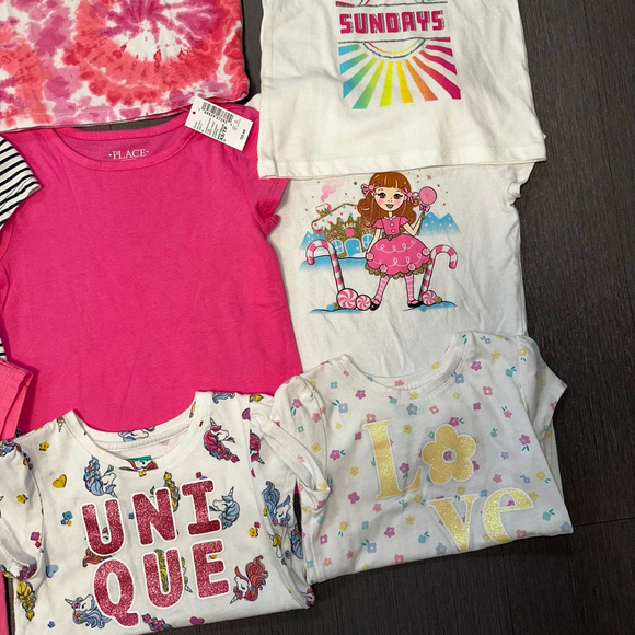 Lot of 13 Girl Size 4T Clothing Bundle Short Sleeve Summer Spring 2 NWT items - Picture 4 of 8